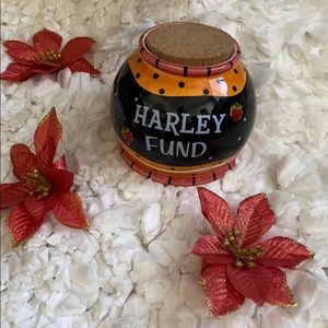 BELLA CASA by GANZ Harley Fund Ceramic Jar w. lid